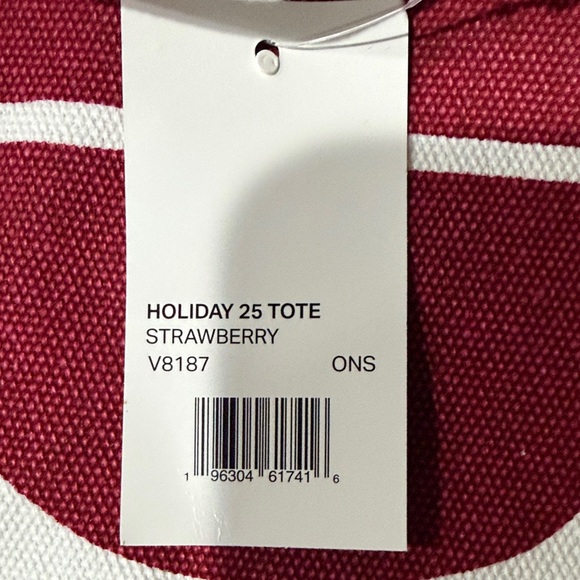 Vuori Holiday strawberry Red and White Graphic Tote - Picture 4 of 4